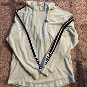 PINK Victoria’s Secret oversized blue and black hoodie